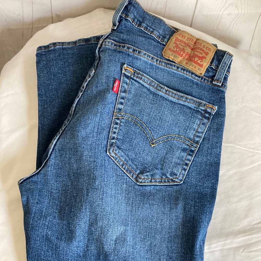 Levi’s 559 Red Tab Size 36X32 Medium Wash Straight Leg Jeans